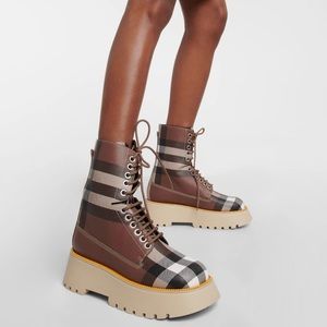 BURBERRY
Brown Check Ankle Boots